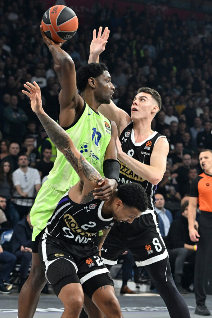 kosarkas Partizana na utakmici Evrolige protiv Barselone u hali Beogradska arena, Beograd 13.11.2024. godine Foto: Marko Metlas
Kosarka, Partizan, Evroliga, Barselona