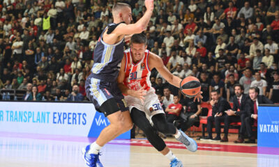 kosarkas Crvene zvezde na utakmici Evrolige protiv Albe Berlin u hali Aleksandar Nikolic, Beograd 07.11.2024. godine Foto: Marko Metlas Kosarka, Crvena zvezda, Evroliga, Alba Berlin