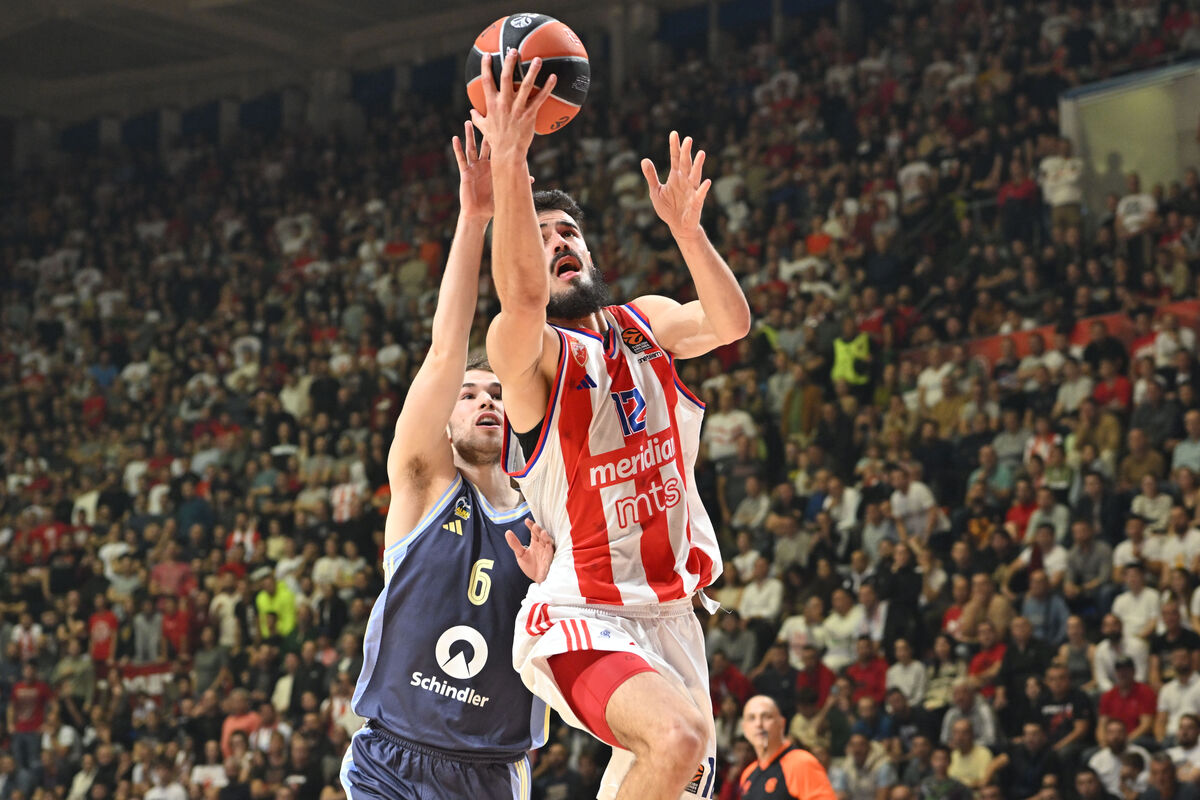 kosarkas Crvene zvezde na utakmici Evrolige protiv Albe Berlin u hali Aleksandar Nikolic, Beograd 07.11.2024. godine Foto: Marko Metlas Kosarka, Crvena zvezda, Evroliga, Alba Berlin