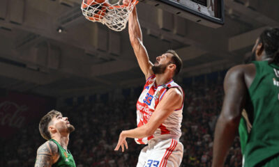 kosarkas Crvene zvezde na utakmici Evrolige protiv Panatinaikosa u hali Aleksandar Nikolic Pionir, Beograd 01.11.2024. godine Foto: Marko Metlas Kosarka, Crvena zvezda, Evroliga, Panatinaikos