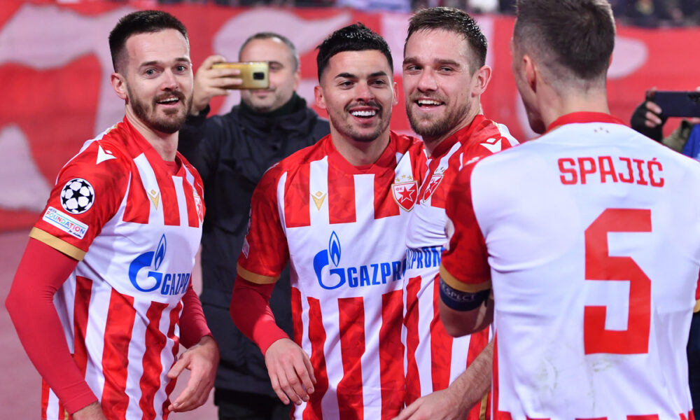 fudbaler Crvene zvezde na utakmici UEFA Lige sampiona protiv Stutgarta na stadionu Rajko Mitic, Beograd 27.11.2024. godine Foto: Marko Metlas Fudbal, Liga sampiona, Crvena zvezda, Stutgart