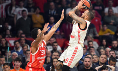 kosarkas Bajerna na utakmici Evrolige protiv Crvene zvezde u hali Beogradska arena, Beograd 29.11.2024. godine Foto: Marko Metlas Kosarka, Crvena zvezda, Evroliga, Bajern Minhen, Bajern