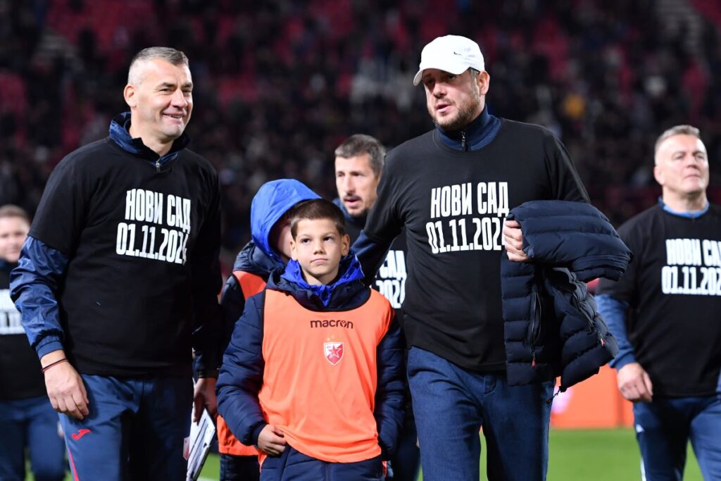 fudbaler Crvene zvezde na utakmici Superlige Prvenstva Srbije protiv Vojvodine na stadionu Rajko Mitic, Beograd, 03.11.2024. godine Foto: Marko Metlas Fudbal, Crvena zvezda, Superliga Prvenstvo Srbije, Vojvodina