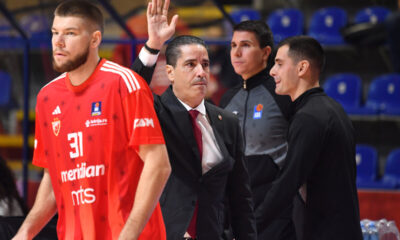 Trener Crvene zvezde na utakmici Jadranske ABA lige protiv Cedevita Olimpije u hali Aleksandar Nikolic, Beograd 04.11.2024. godine Foto: Marko Metlas Kosarka, Crvena zvezda, Jadranska ABA liga, Cedevita Olimpija