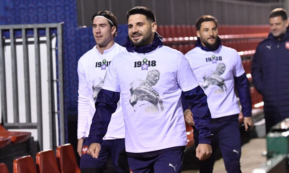 fudbaler reprezentacije Srbije na treningu u sportskom centru FSS, Stara Pazova 11.11.2024. godine Foto: Marko Metlas Fudbal, Srbija, Trening