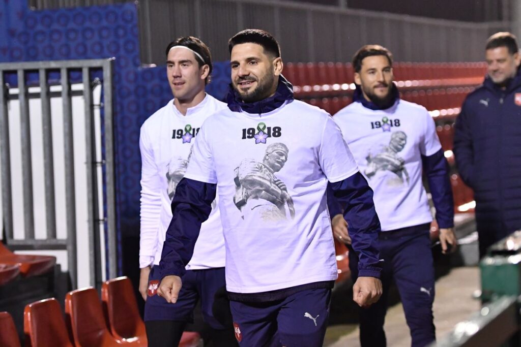 fudbaler reprezentacije Srbije na treningu u sportskom centru FSS, Stara Pazova 11.11.2024. godine Foto: Marko Metlas Fudbal, Srbija, Trening