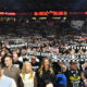 Navijači Partizana na utakmici Evrolige protiv Barselone u hali Beogradska arena, Beograd 13.11.2024. godine Foto: Marko Metlas Kosarka, Partizan, Evroliga, Barselona