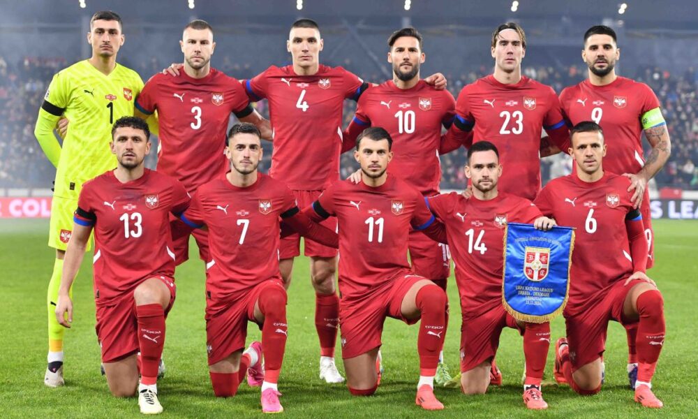 fudbaler reprezentacije Srbije na utakmici UEFA Lige nacija protiv Danske na stadionu Dubocica, Leskovac 18.11.2024. godine Foto: Marko Metlas Fudbal, Reprezentacija, Srbija, Danska, UEFA Liga nacija