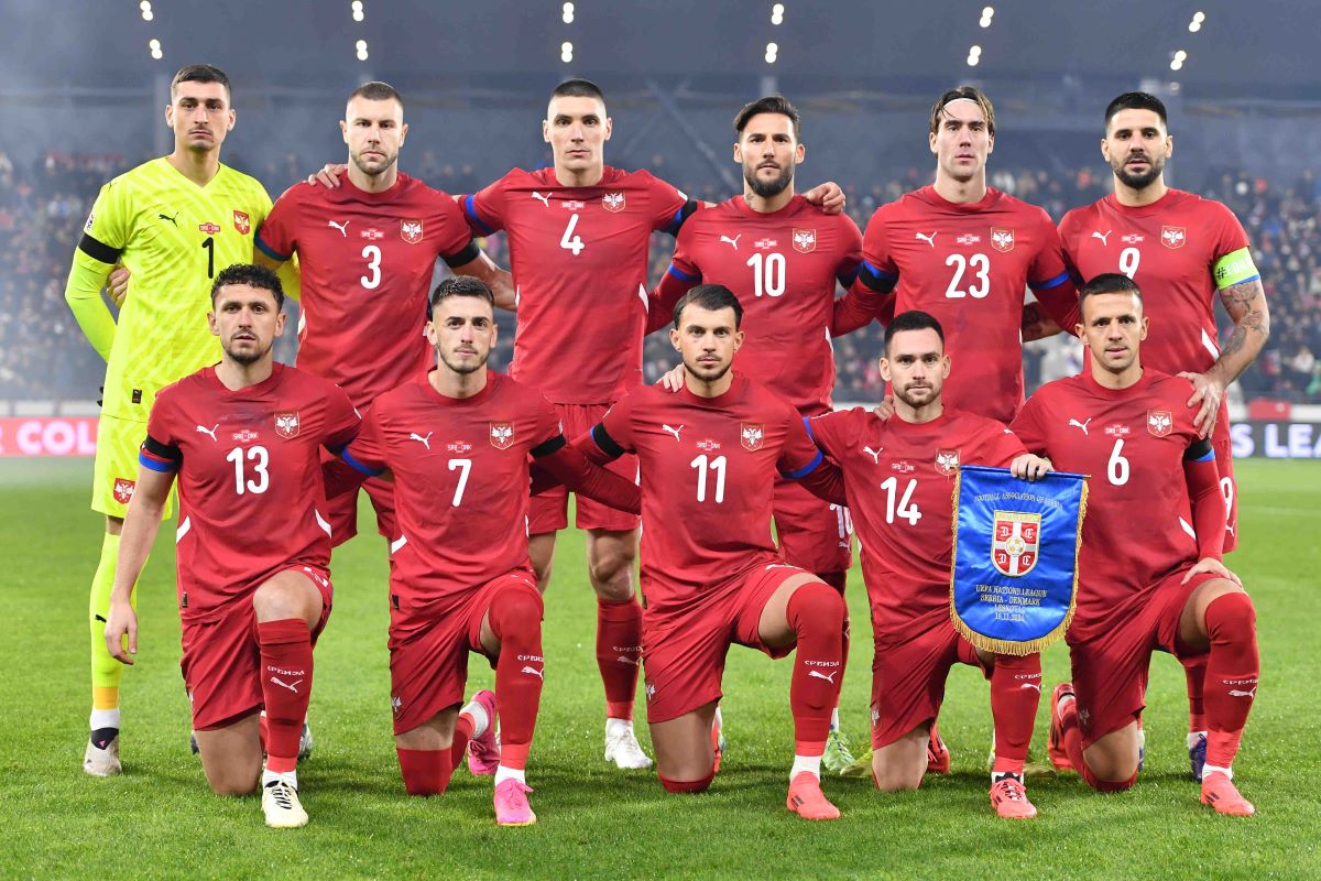 fudbaler reprezentacije Srbije na utakmici UEFA Lige nacija protiv Danske na stadionu Dubocica, Leskovac 18.11.2024. godine Foto: Marko Metlas Fudbal, Reprezentacija, Srbija, Danska, UEFA Liga nacija