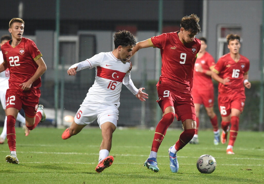 U17 SERBIA vs TURKEY Stara Pazova, 07.11.2024. Foto: Nebojsa Parausic Fudbal, U17, Srbija, Turska