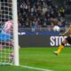 Italy Soccer Serie A Inter Milan's Lautaro Martinez, left, scores his side's first goal during the Serie A soccer match between Inter Milan and Venezia at the San Siro Stadium, in Milan, Italy, Sunday, Nov. 3, 2024. (AP Photo/Antonio Calanni)