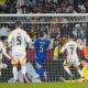 Germany's Kai Havertz, second right, scores his side's third goal during the Nations League group soccer match between Germany and Bosnia in Freiburg, Germany, Saturday, Nov. 16, 2024. (AP Photo/Michael Probst)