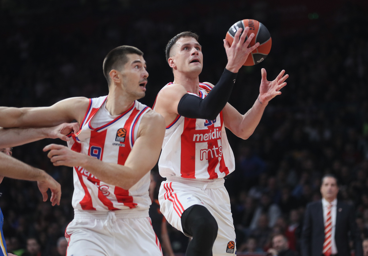 kosarkas Crvene zvezde na utakmici Evrolige protiv Makabija Tel Aviv u hali Beogradska arena, Beograd 20.12.2024. godine Foto: MN PRESS Kosarka, Crvena zvezda, Evroliga, Makabi Tel Aviv