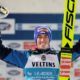 Stefan Kraft, of Austria, poses with his trophy after winning the first stage of the 73rd Four Hills ski jumping tournament in Oberstdorf, Germany, Sunday, Dec. 29, 2024. (AP Photo/Matthias Schrader)