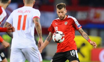 GUIDO BURGSTALLER Gvido Burgstaler, fudbaler Austrije, na utakmici kvalifikacija za svetsko prvenstvo protiv Srbije, na stadionu Ernest Hapel. Bec, 06.10.2017. foto: Nebojsa Parausic Fudbal, Austrija, Srbija