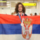 ZURABI DATUNASHVILI Zurabi Datunasvili rvac Srbije osvajac bronzane medalje na Olimpijadi u Tokiu docek na aerodromu Nikola Tesla Surcin , Beograd 06.08.2021. godine Foto: Marko Metlas Rvanje, Srbija, Olimpijada Tokio 2021