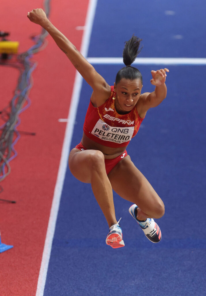 Atletika IAAF Svetsko dvoransko prvenstvo u Beogradskoj Stark areni. ANA PELETEIRO, Spanija, troskok.
Beograd 20.03.2022.
foto: MN PRESS / mr

Atletika, Srbija, IAAF Svetsko dvoransko prvenstvo