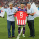 DUSAN SAVIC, LUKA JOVIC fudbaler Fiorentine, VLADIMIR PETROVIC PIZON clanovi Uprave na prijateljskoj utakmici protiv Crvene zvezde na stadionu Rajka Mitica, Beograd 26.07.2023. godine Foto: Marko Metlas Fudbal, Fiorentina, Prijateljska utakmica, Crvena zvezda