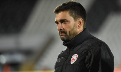 MARKO SAVIC, trener fudbalera Vozdovca, na prvenstvenoj utakmici protiv Partizana, na stadionu JNA. Beograd, 29.10.2023. foto: Nebojsa Parausic Fudbal, Partizan, Vozdovac