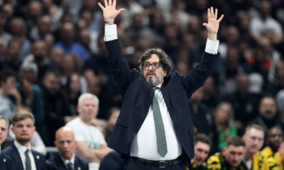 ANDREA TRINCHIERI Andrea Trinkieri bivsi trener kosarkasa Partizana na utakmici Evrolige protiv Zalgirisa Kaunas u hali Stark Beogradska arena, Beograd 26.01.2024. godine Foto: Marko Metlas Kosarka, Partizan, Evroliga, Zalgiris Kaunas