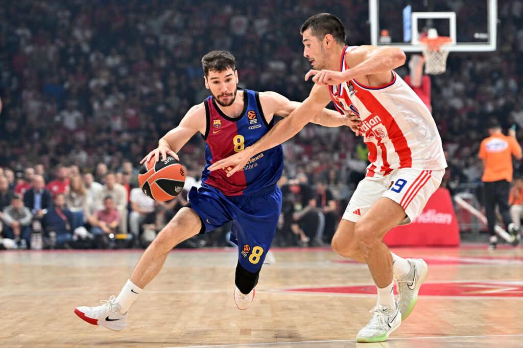 DARIO BRIZUELA kosarkas Barselone na utakmici Evrolige protiv Crvene zvezde u hali Beogradska arena, Beograd 18.10.2024. godine Foto: Marko Metlas Kosarka, Crvena zvezda, Evroliga, Barselona