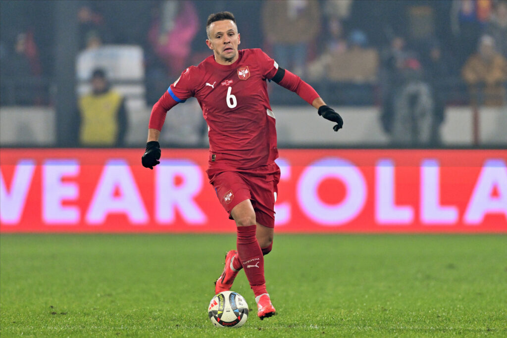 NEMANJA MAKSIMOVIC fudbaler reprezentacije Srbije na utakmici UEFA Lige nacija protiv Danske na stadionu Dubocica, Leskovac 18.11.2024. godine Foto: Marko Metlas Fudbal, Reprezentacija, Srbija, Danska, UEFA Liga nacija