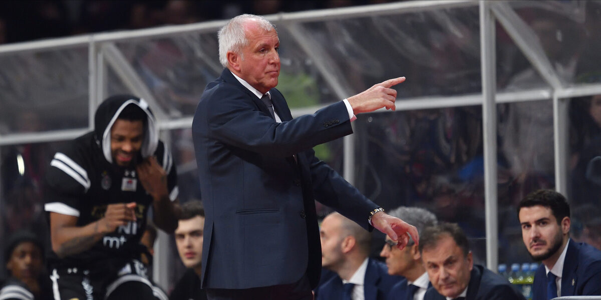 ZELIMIR OBRADOVIC ZELJKO trener kosarkasa Parizana na utakmici Jadranske ABA lige protiv Crvene zvezde u hali Beogradska arena, Beograd 23.12.2024. godine Foto: Marko Metlas Kosarka, Crvena zvezda, Jadranska ABA liga, Partizan