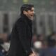 AC Milan's head coach Paulo Fonseca shouts during the Champions League opening phase soccer match between AC Milan and Red Star Belgrade, Crvena Zvezda, at the San Siro stadium in Milan, Italy, Wednesday, Dec. 11, 2024. (AP Photo/Antonio Calanni)