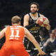 kosarkas Partizana na utakmici ABA lige protiv Cedevite u hali Beogradska Arena, Beograd 30.12.2024. godine Foto: Ivica Veselinov / MN PRESS KOSARKA, BASKETBALL, ABA LIGA, ABA LEAGUE, PARTIZAN, KK CEDEVITA OLIMPIJA