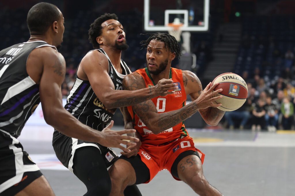 kosarkas Partizana na utakmici ABA lige protiv Cedevite u hali Beogradska Arena, Beograd 30.12.2024. godine Foto: Ivica Veselinov / MN PRESS KOSARKA, BASKETBALL, ABA LIGA, ABA LEAGUE, PARTIZAN, KK CEDEVITA OLIMPIJA