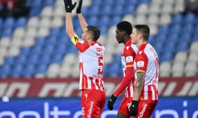 fudbaler Crvene zvezde na utakmici Superlige Prvenstva Srbije protiv TSC na stadionu Rajka Mitica, Beograd, 04.12.2024. godine Foto: Marko Metlas Fudbal, Crvena zvezda, Superliga Prvenstvo Srbije, TSC