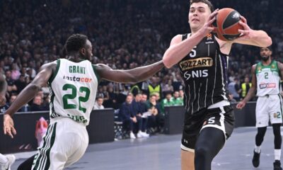 kosarkas Partizana na utakmici Evrolige protiv Panatinaikosa Atina u hali Stark Beogradska arena, Beograd 05.12.2024. godine Foto: Marko Metlas Kosarka, Partizan, Evroliga, Panatinaikos Atina