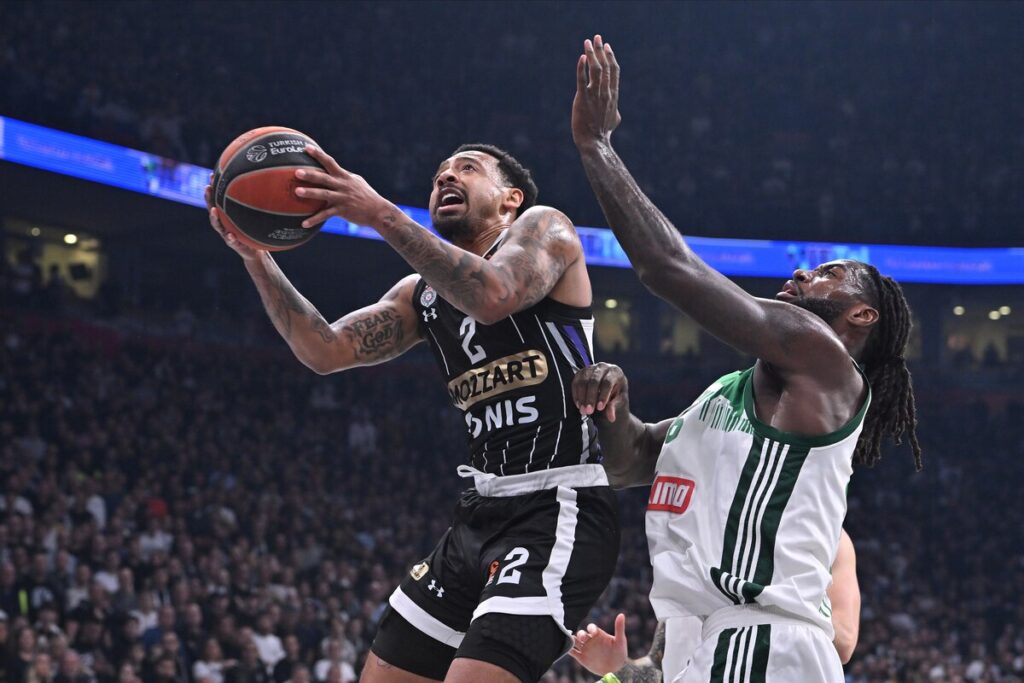 kosarkas Partizana na utakmici Evrolige protiv Panatinaikosa Atina u hali Stark Beogradska arena, Beograd 05.12.2024. godine Foto: Marko Metlas Kosarka, Partizan, Evroliga, Panatinaikos Atina