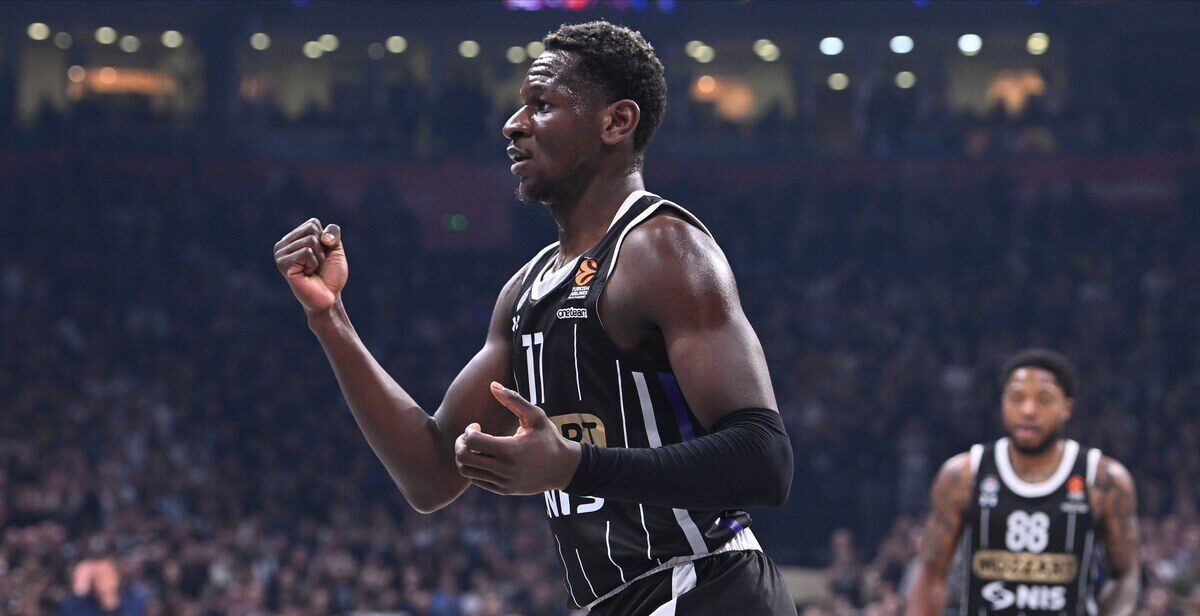 kosarkas Partizana na utakmici Evrolige protiv Panatinaikosa Atina u hali Stark Beogradska arena, Beograd 05.12.2024. godine Foto: Marko Metlas Kosarka, Partizan, Evroliga, Panatinaikos Atina