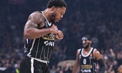 kosarkas Partizana na utakmici Evrolige protiv Panatinaikosa Atina u hali Stark Beogradska arena, Beograd 05.12.2024. godine Foto: Marko Metlas Kosarka, Partizan, Evroliga, Panatinaikos Atina