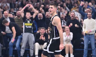 kosarkas Partizana na utakmici Evrolige protiv Panatinaikosa Atina u hali Stark Beogradska arena, Beograd 05.12.2024. godine Foto: Marko Metlas Kosarka, Partizan, Evroliga, Panatinaikos Atina