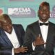 FILE - Soccer players Mathias Pogba, left, and Paul Pogba pose for photographers upon arrival at the MTV European Music Awards 2017 in London, Sunday, Nov. 12, 2017. (Vianney Le Caer/Invision/AP, File)