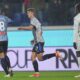 Atalanta's Charles De Ketelaere, centre, celebrates after scoring his side's first goal during the Serie A soccer match between Atalanta and Empoli at Gewiss Stadium in Bergamo, Italy, Sunday, Dec. 22 , 2024. (Spada/LaPresse via AP)