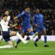 Tottenham's Dominic Solanke scores his side's first gola during the English Premier League soccer match between Tottenham Chelsea, at the Hotspur stadium in London, Sunday, Dec.8, 2024. (AP Photo/Ian Walton)