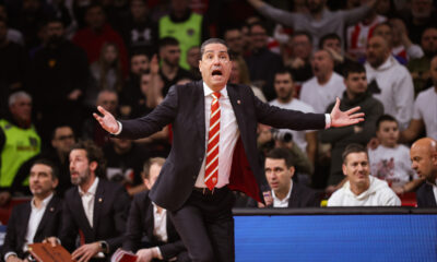 Trener Crvene zvezde na utakmici Evrolige protiv Pariza u hali Beogradska arena, Beograd 10.01.2025. godine Foto: MN PRESS Kosarka, Crvena zvezda, Evroliga, Pariz