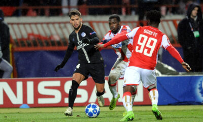 JUAN BERNAT Huan Bernat Zuan, fudbaler PSG, na utakmici Lige sampiona protiv Crvene zvezde, na stadionu Rajko Mitic. Beograd, 11.12.2018. foto: Nebojsa Parausic Fudbal, UEFA Liga Sampiona, Crvena zvezda, Pariz Sent Zermen