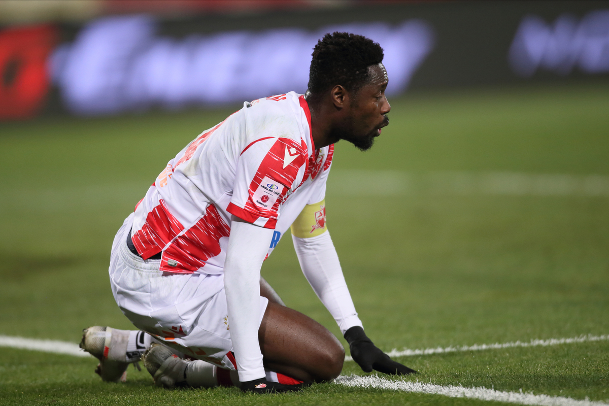 RICHMOND BOAKYE Ricmond Boaci fudbaler Crvene zvezde na utakmici Superlige Prvenstva Srbije protiv OFK Backe na stadionu Rajka Mitica, Beograd, 13.12.2020. godine Foto: Marko Metlas Fudbal, Crvena zvezda, Superliga Prvenstvo Srbije, OFK Backa