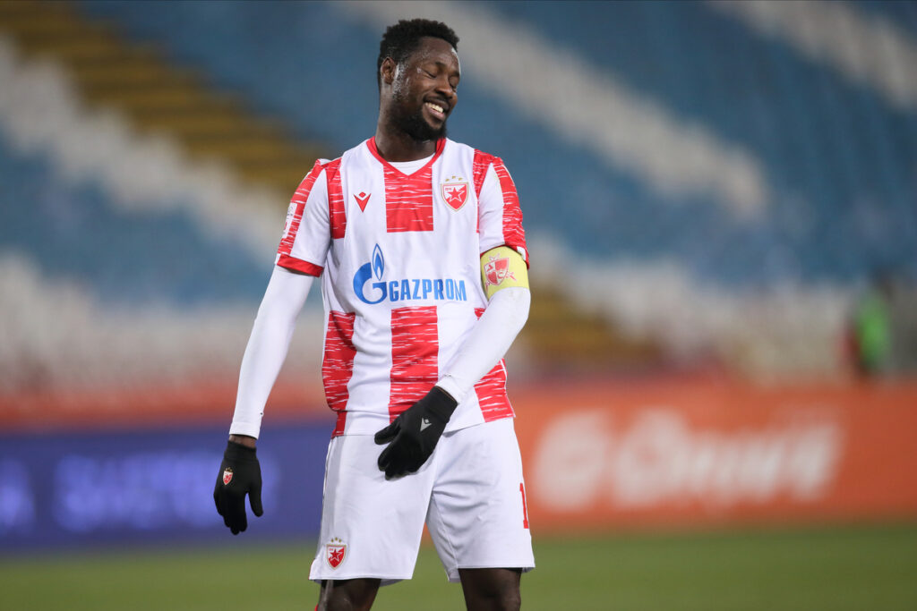 RICHMOND BOAKYE Ricmond Boaci fudbaler Crvene zvezde na utakmici Superlige Prvenstva Srbije protiv OFK Backe na stadionu Rajka Mitica, Beograd, 13.12.2020. godine Foto: Marko Metlas Fudbal, Crvena zvezda, Superliga Prvenstvo Srbije, OFK Backa