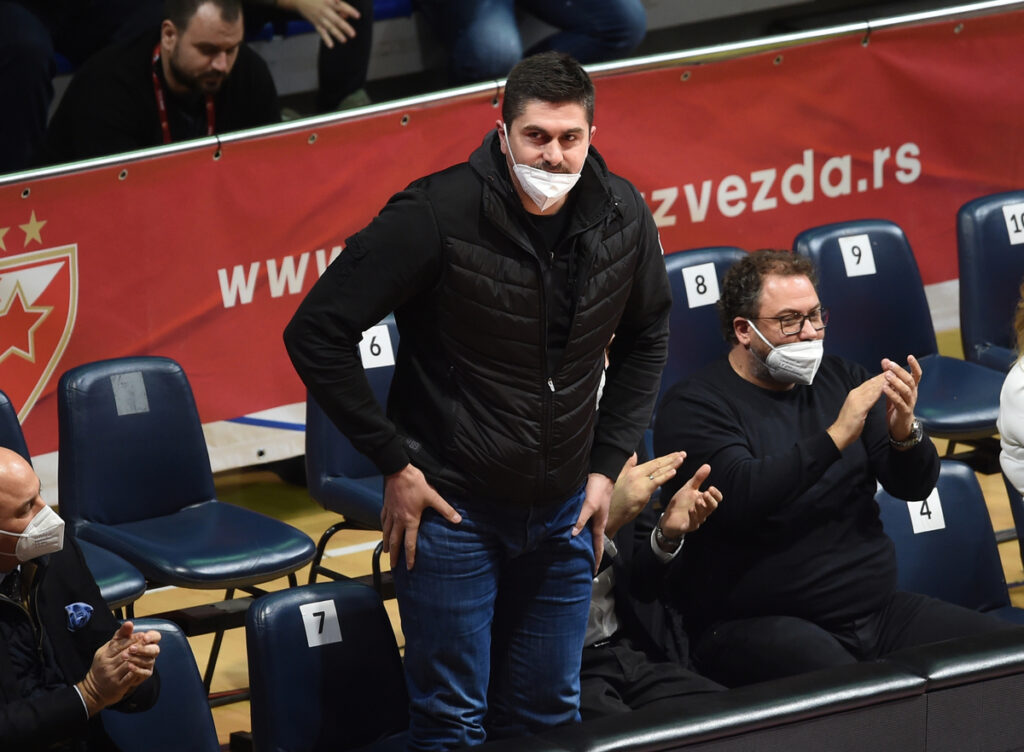 DARKO MILICIC, bivsi kosarkas, na utakmici Evrolige Crvena zvezda - Armani, u hali Aleksandar Nikolic. Beograd, 01.02.2022. foto: Nebojsa Parausic Kosarka, Euroleague, Crvena zvezda, Armani Olimpia Milano