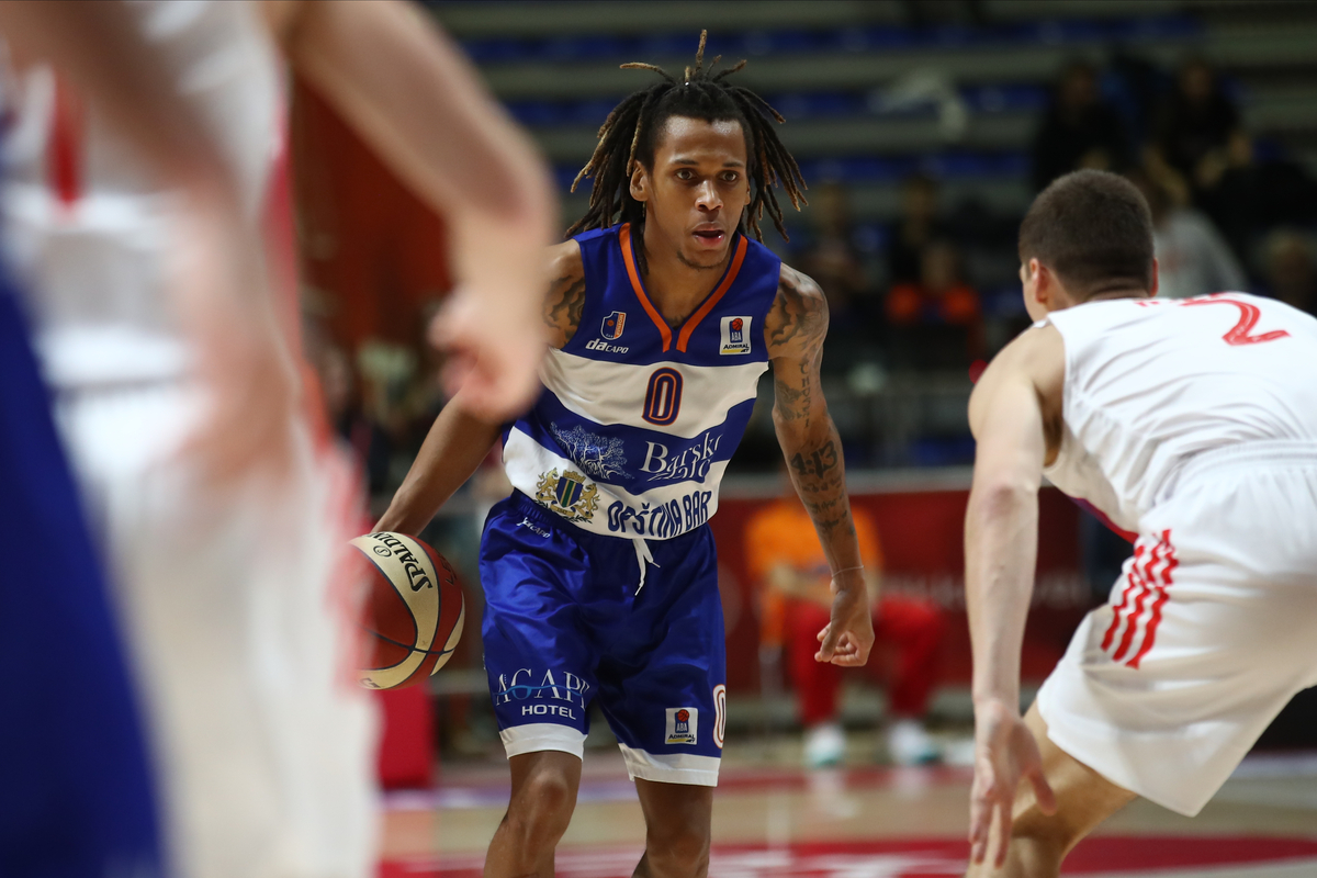 DARON RUSSELL Deron Rasel kosarkas Mornara na utakmici ABA lige protiv Crvene Zvezde u hali Aleksandar Nikolic, Beograd 10.12.2022. Foto: Ivica Veselinov / MN PRESS KOSARKA, BASKETBALL, CRVENA ZVEZDA, MORNAR BAR, ABA LIGA, ABA LEAGUE