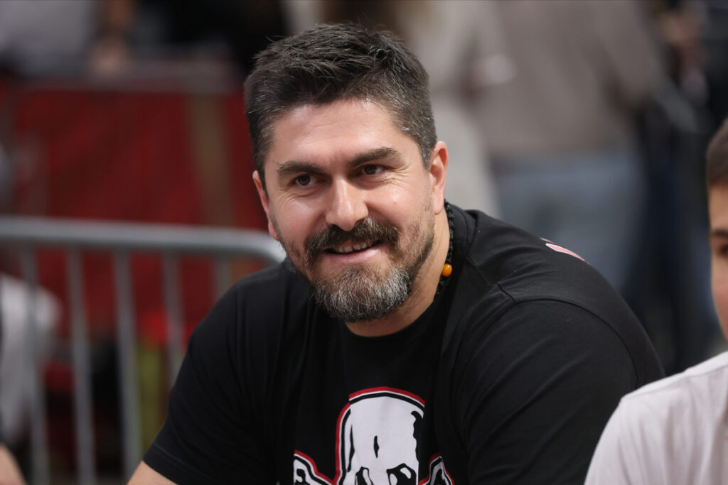 DARKO MILICIC bivsi kosarkas, Crvena zvezda na utakmici Evrolige protiv Barselone u hali Stark Beogradska arena, Beograd 02.02.2024. godine Foto: Marko Metlas Kosarka, Crvena zvezda, Evroliga, Barselona