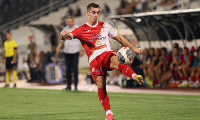 ANDRIJA RADULOVIC fudbaler Vojvodine Novi Sad na utakmici Superlige Prvenstva Srbije protiv Partizana na stadionu Partizana, Beograd 01.09.2024. godine Foto: Marko Metlas Fudbal, Partizan, Superliga Prvenstvo Srbije, Vojvodina Novi Sad