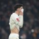 FILE - Arsenal's Kai Havertz reacts after missing a scoring chance in a penalty shootout during the English FA Cup soccer match between Arsenal and Manchester United at the Emirates stadium in London, Sunday, Jan. 12, 2025. (AP Photo/Kin Cheung, File)