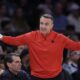 Toronto Raptors head coach Darko Rajakovic reacts during the first half of an NBA basketball game against the New York Knicks, Monday, Dec. 23, 2024, in New York. (AP Photo/Adam Hunger)