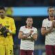 Players of West Ham react to loosing, at the end of a English Premier League soccer match against Manchester City at Etihad stadium in Manchester, England, Saturday, Jan. 4, 2025. (AP Photo/Ian Hodgson)